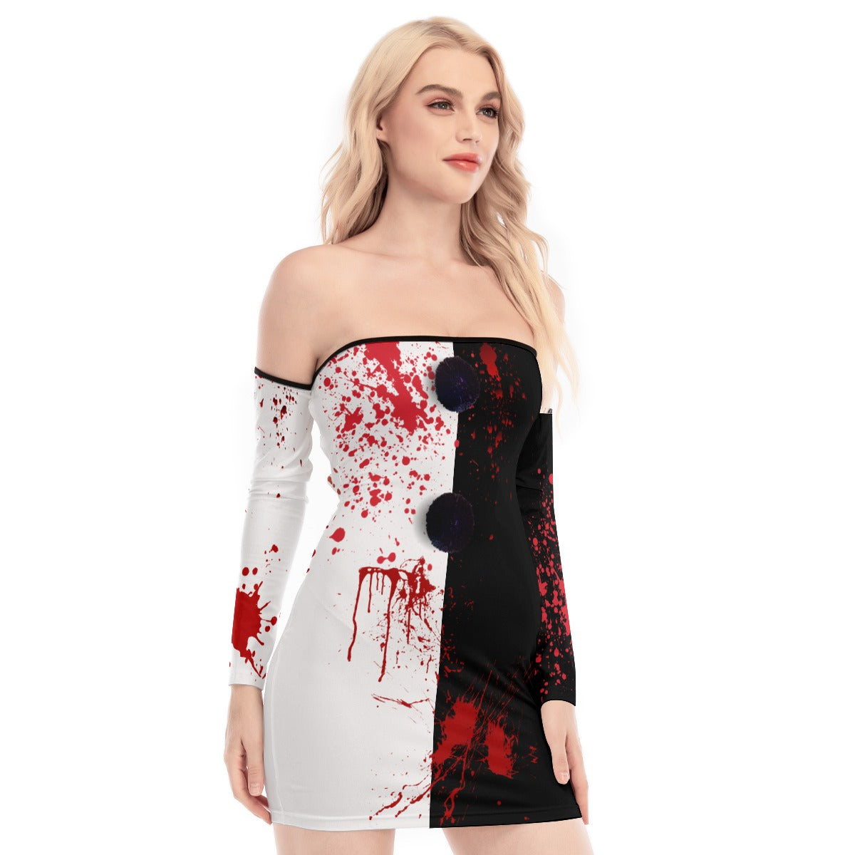 Terrifying Evil Clown Babe Bodycon Dress