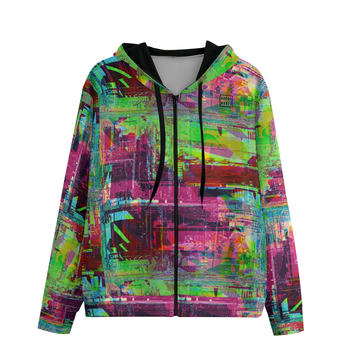 Glitchscape Cyberpunk Zip Up Hoodie