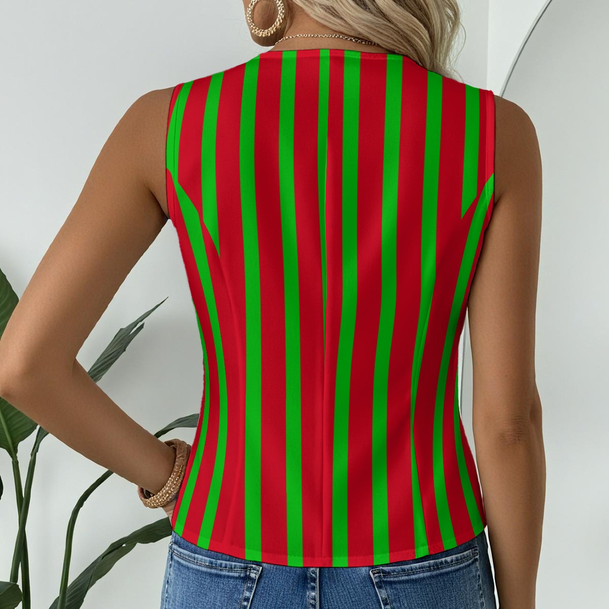 Yule Jester Stripe Femme Cotton Vest