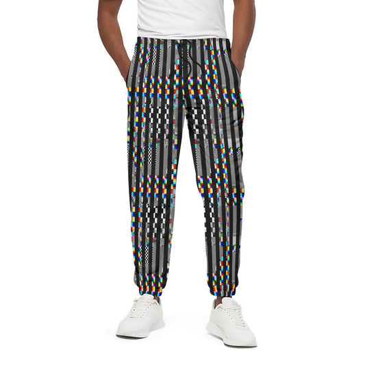 Glitch Stripe Joggers Streetwear Lounge Pants