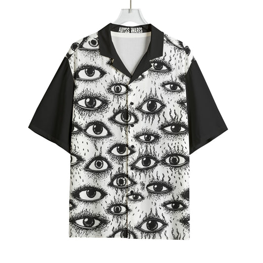 Eyeball Bowling Shirt Weirdcore Street Wear Funny Bowling Shirt Rad Optometry Emo Shirt Goth Clothes