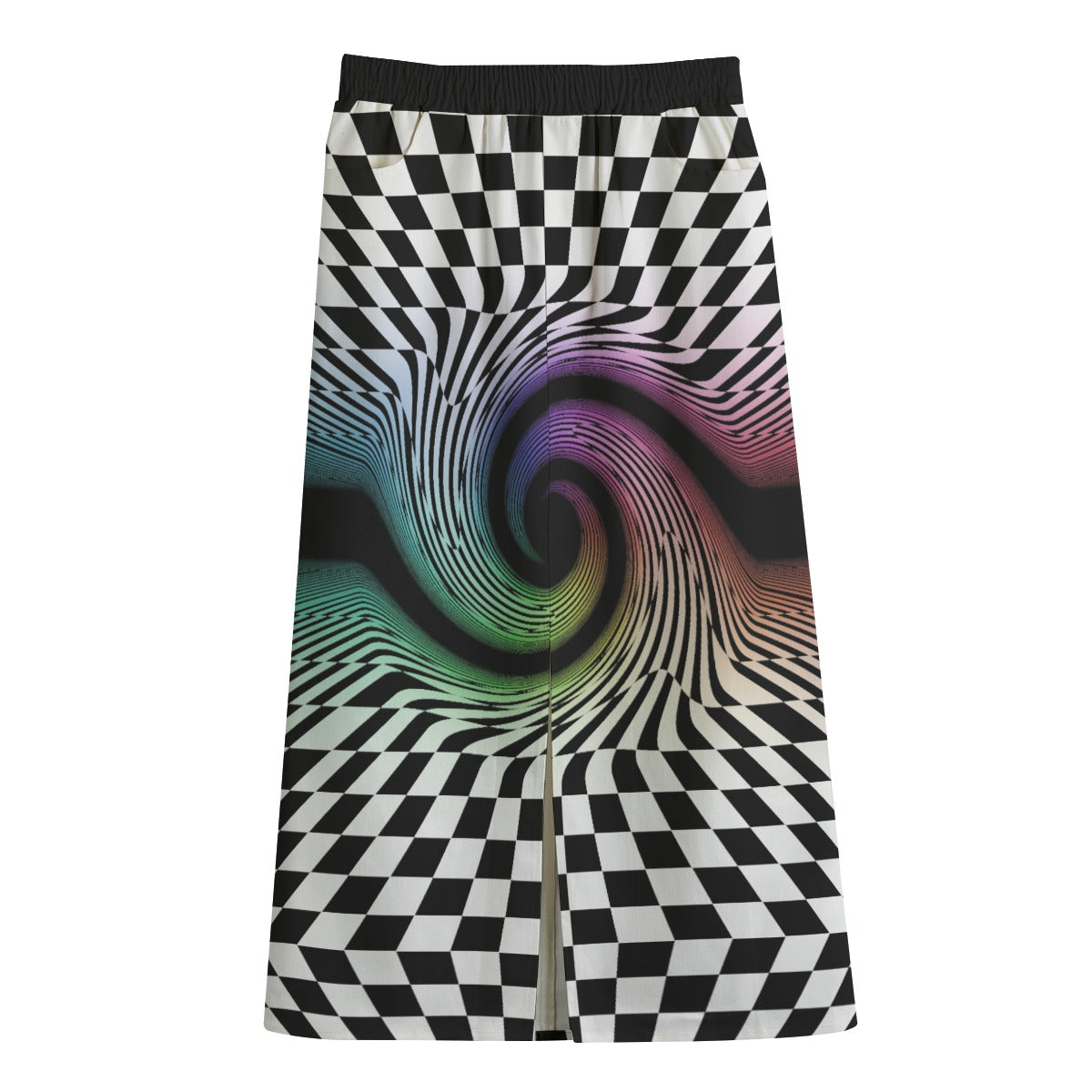 Chromatrip Checker Maxi Skirt