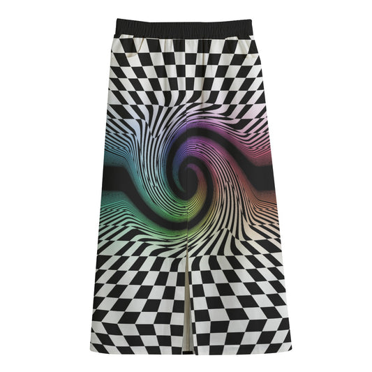Chromatrip Checker Maxi Skirt