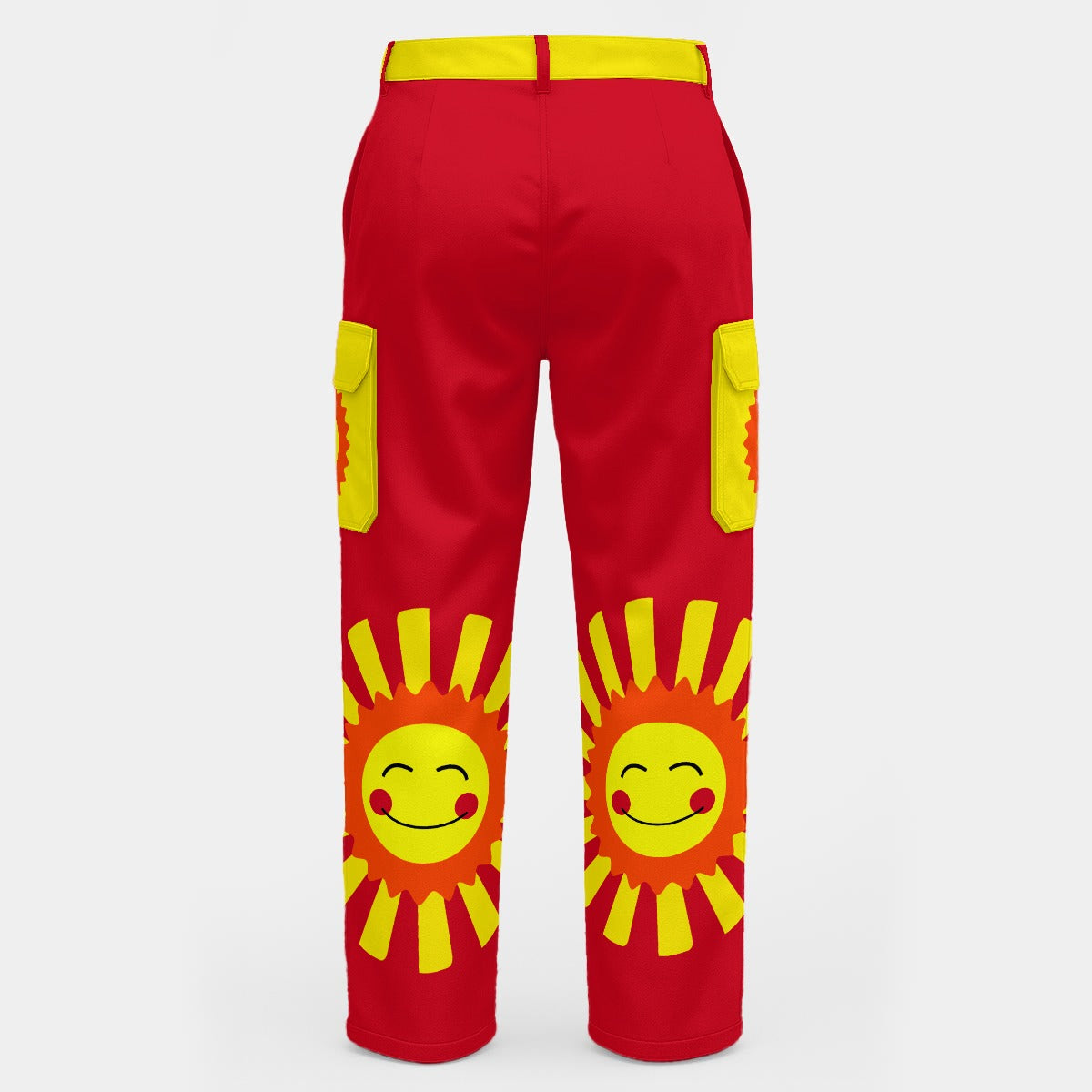 Silly Sun Men's Red Cargo Pants