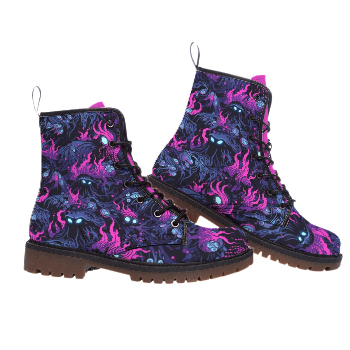 Purple Lurker Cthulhu Cryptid Combat Boots