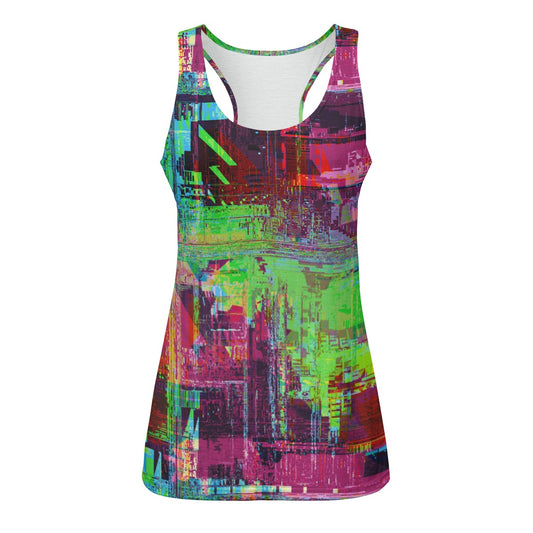 Glitchscape Racerback Tank Top