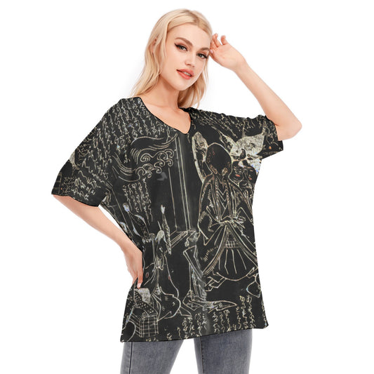 Octopus Potato Cthulhu Cotton Batwing Flowy Blouse