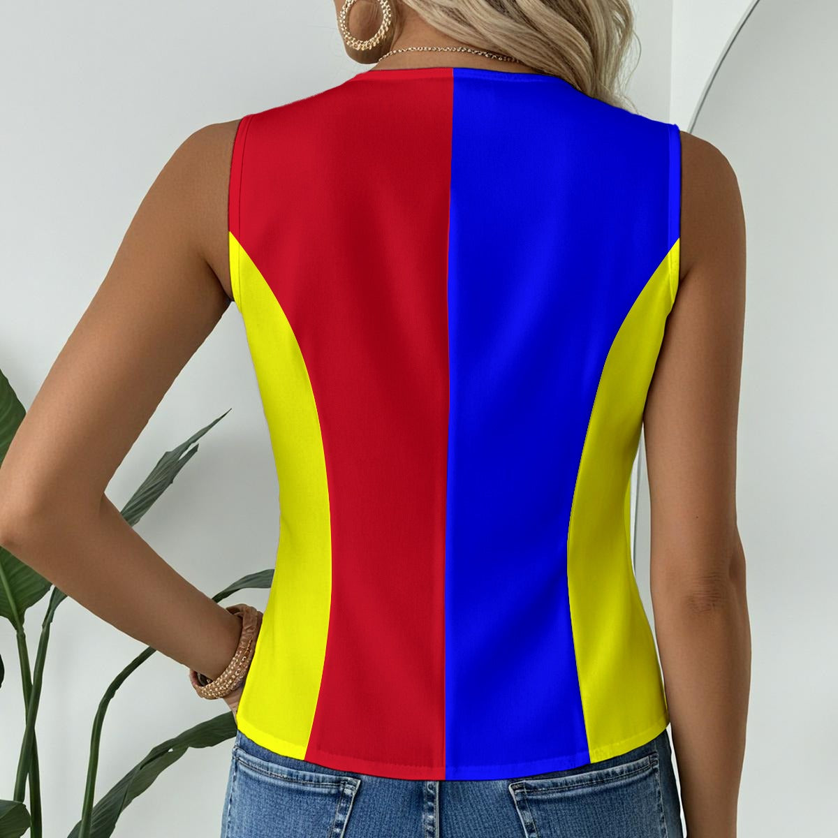 Primary Pal Clowncore Colorblock Femme Waistcoat