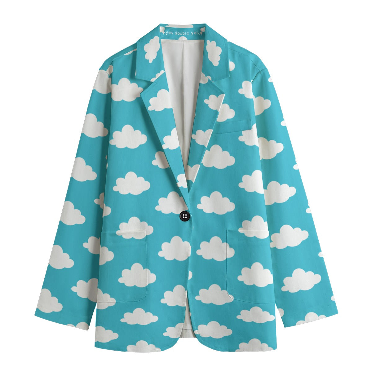 Cloudy Heaven Blazer Womens Unisex Suit Jacket Clowncore Clown Professional Costume Sport Jacket