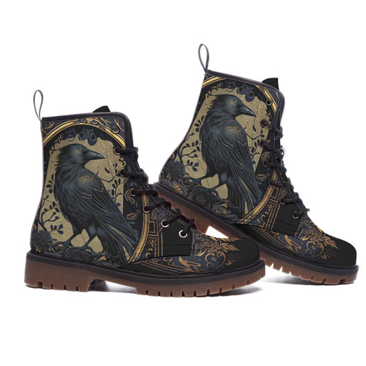 Golden Raven Guardian Boots EU Unisex Sizing Gothic Combat Boot