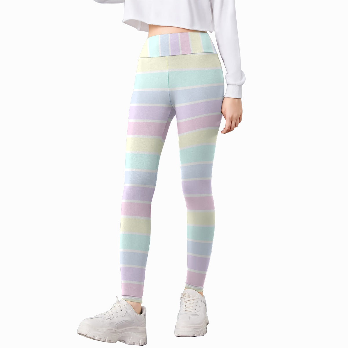 Yume Kawaii Pastel Stripe Kids Leggings