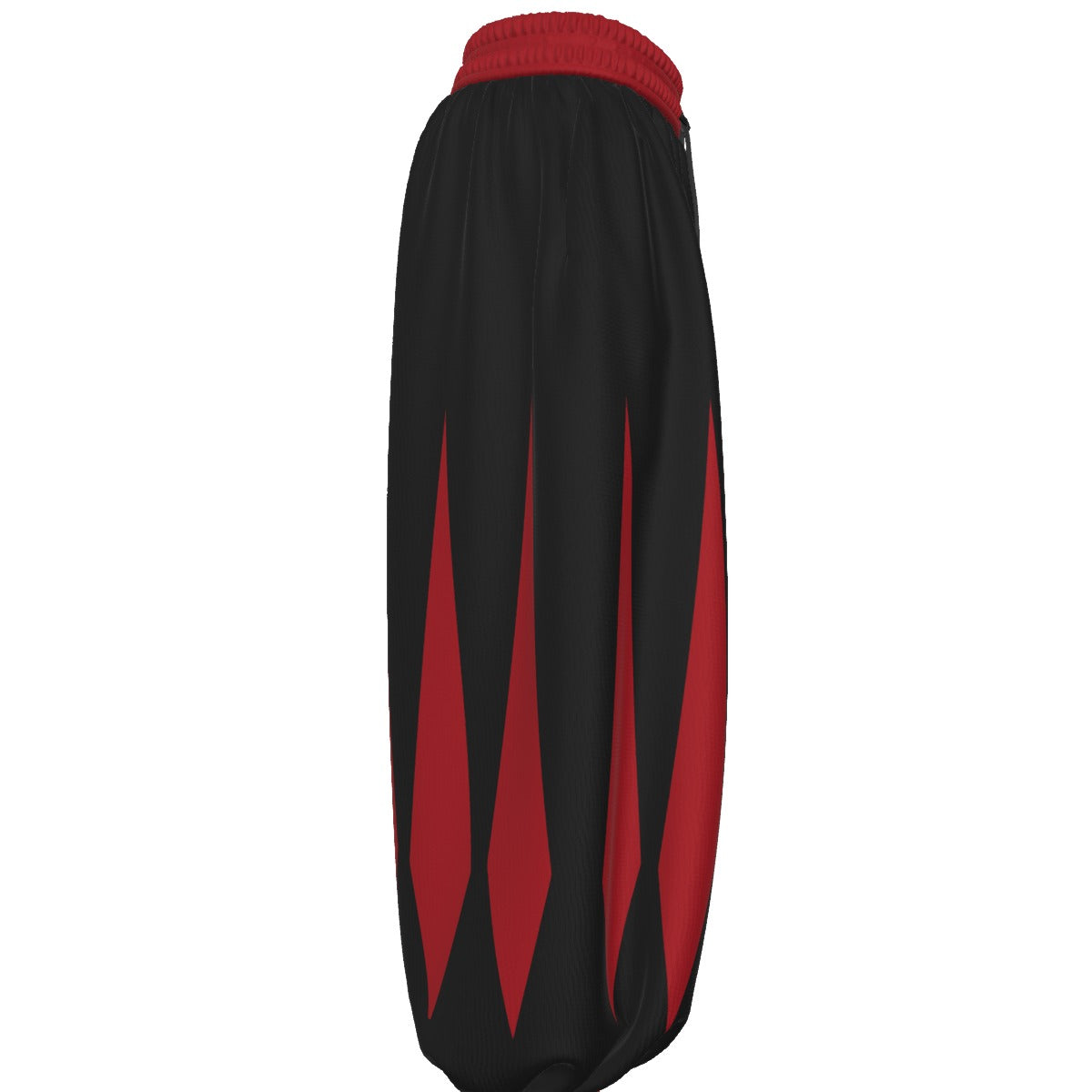 Slashed Slops Cranberry Red Black Medieval Jester Pants