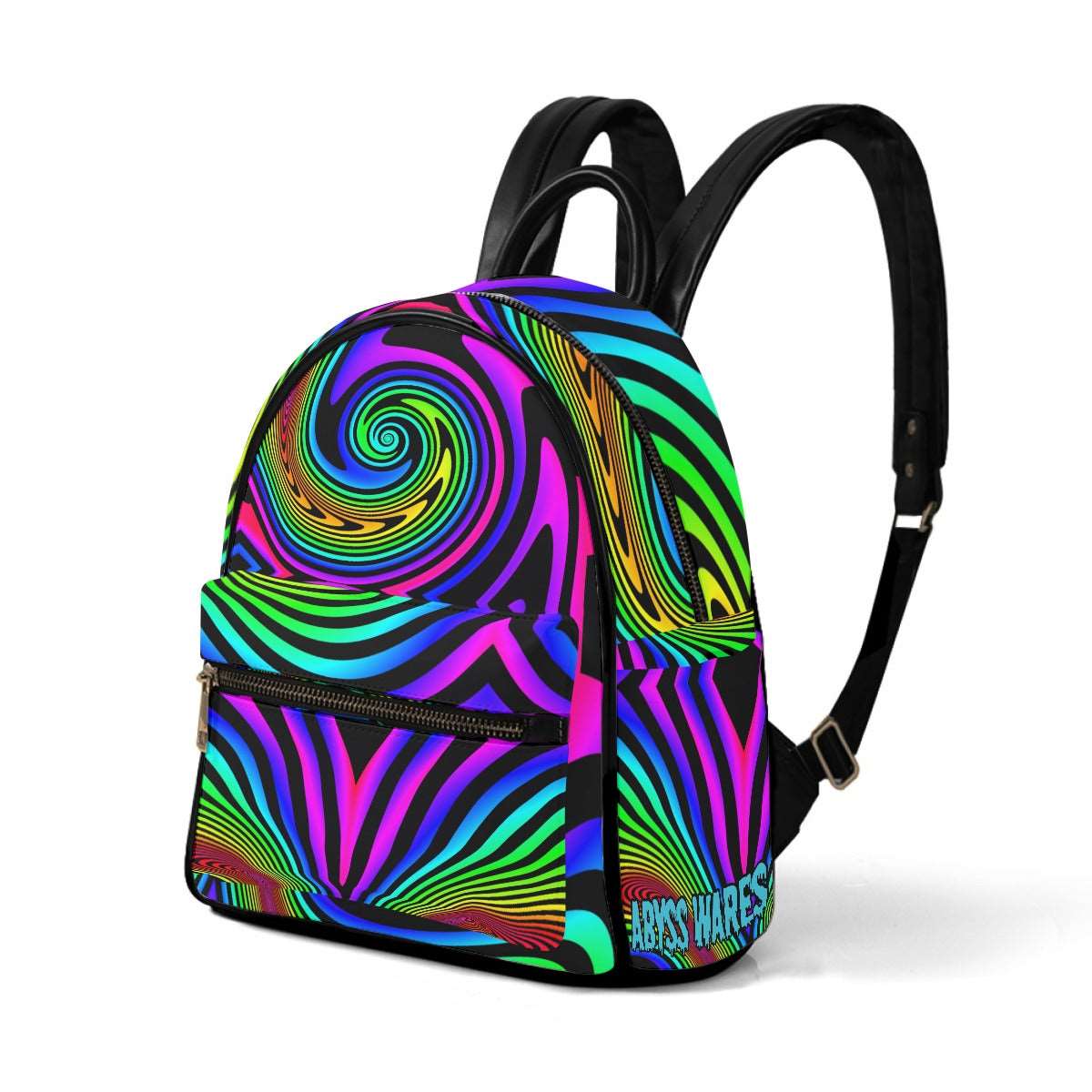 Trippy Hypno Rainbow Mini Backpack | Rave Pride Fest Mardi Gras Must-Have Gear!