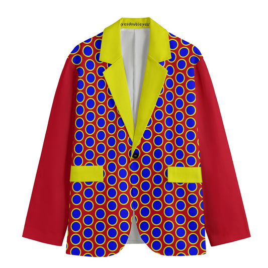 Clown Dot Blazer Cotton Sport Coat Clowncore Formal Jacket Fancy Clowning Halloween Mens Unisex