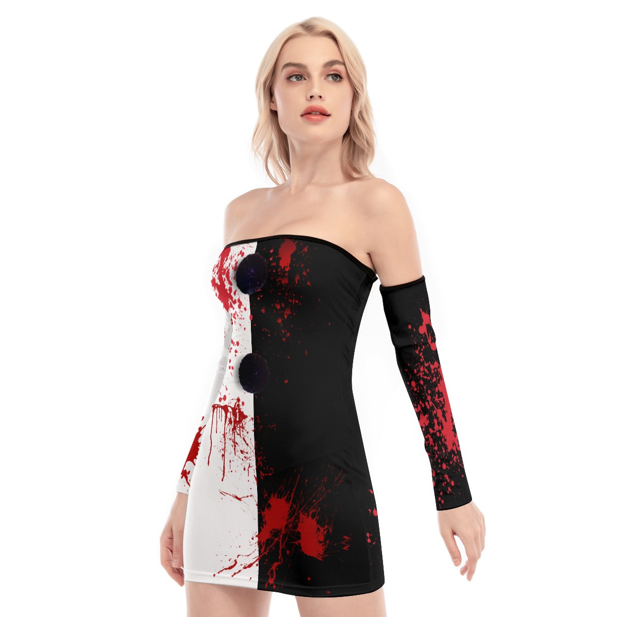 Terrifying Evil Clown Babe Bodycon Dress