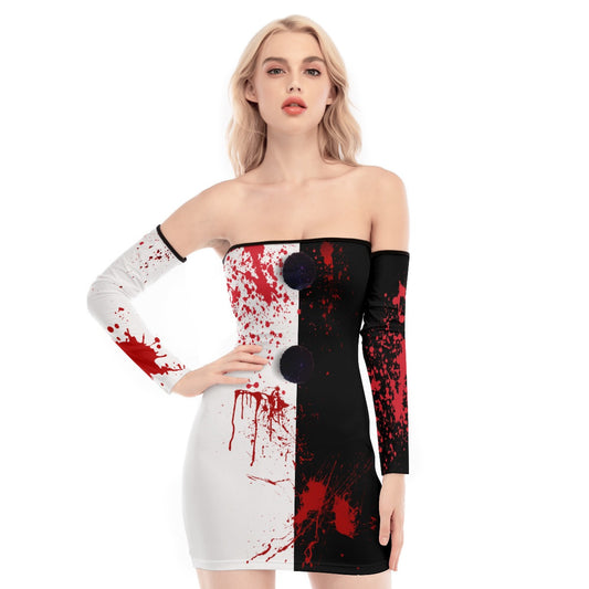 Terrifying Evil Clown Babe Bodycon Dress