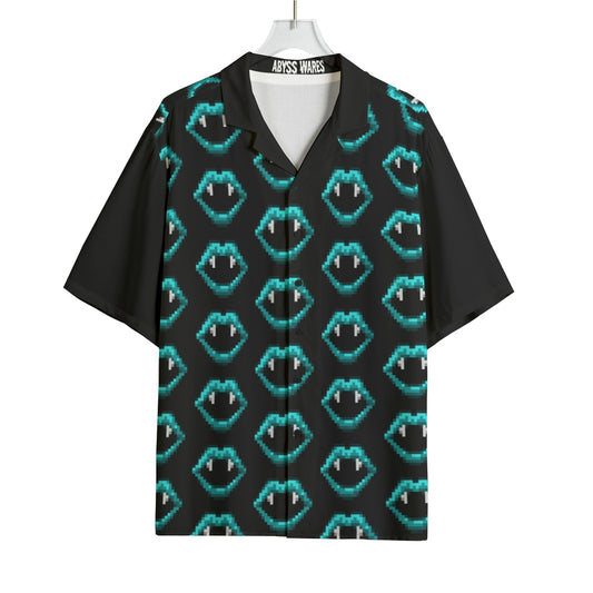 8bit Cyberpunk Cyan Vampire Hawaiian Shirt