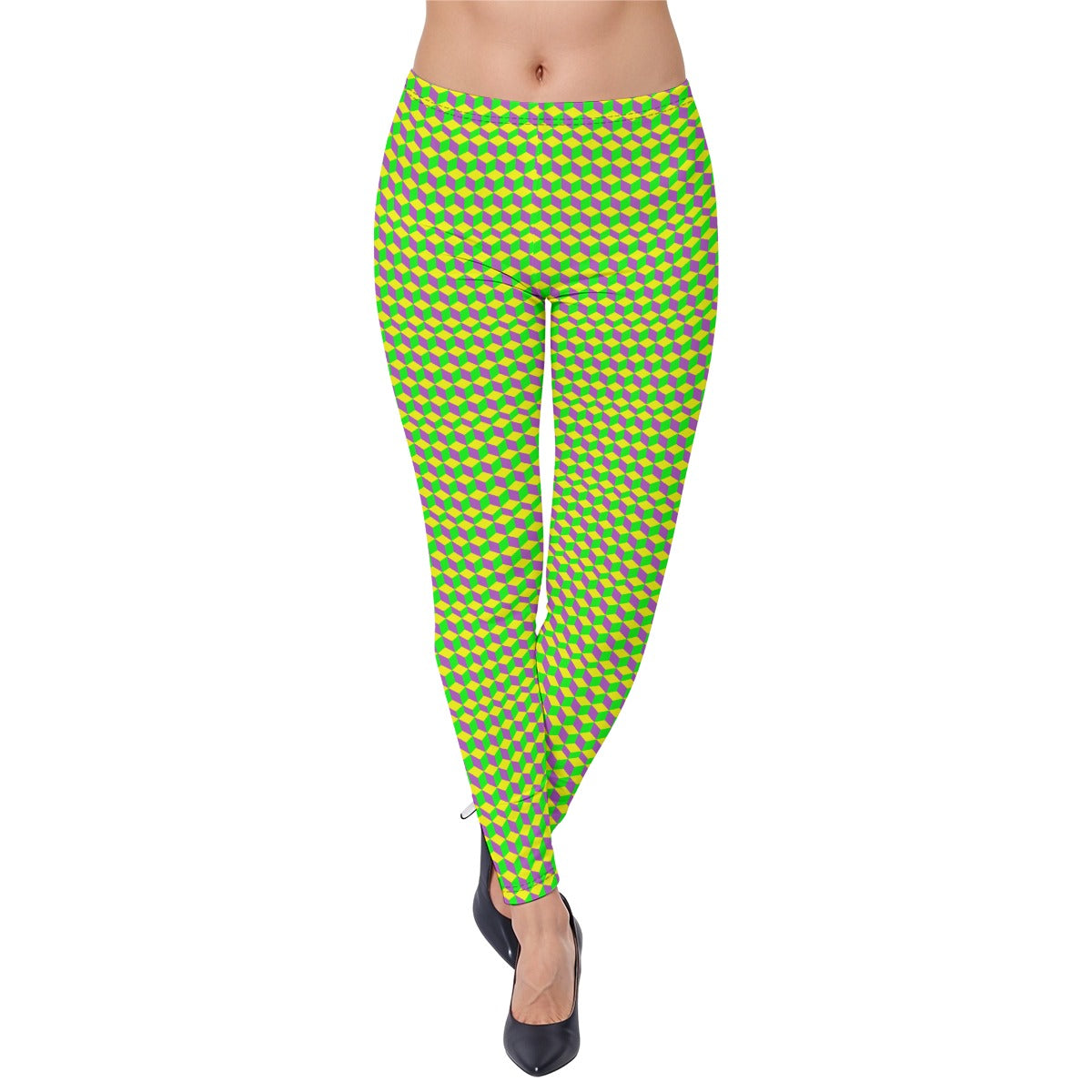Mardi Gras Jester Diamonds Leggings