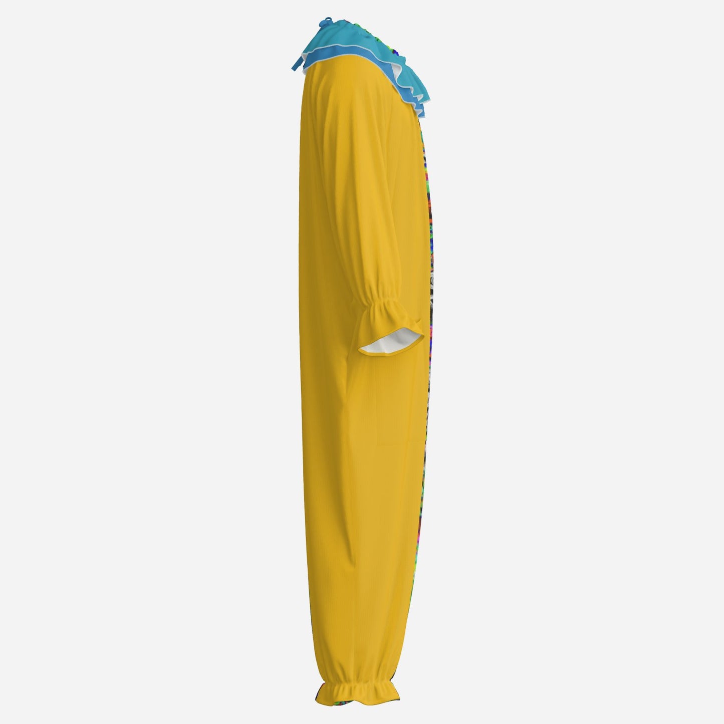 Circus Coveralls Yesteryear Yellow Eyes Glitch Split clown suit, side view