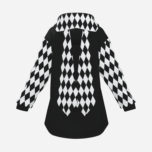 Cozy Bunny Hoodie Pierrot Jester Harlequin Rabbit Ear Hooded Sweater