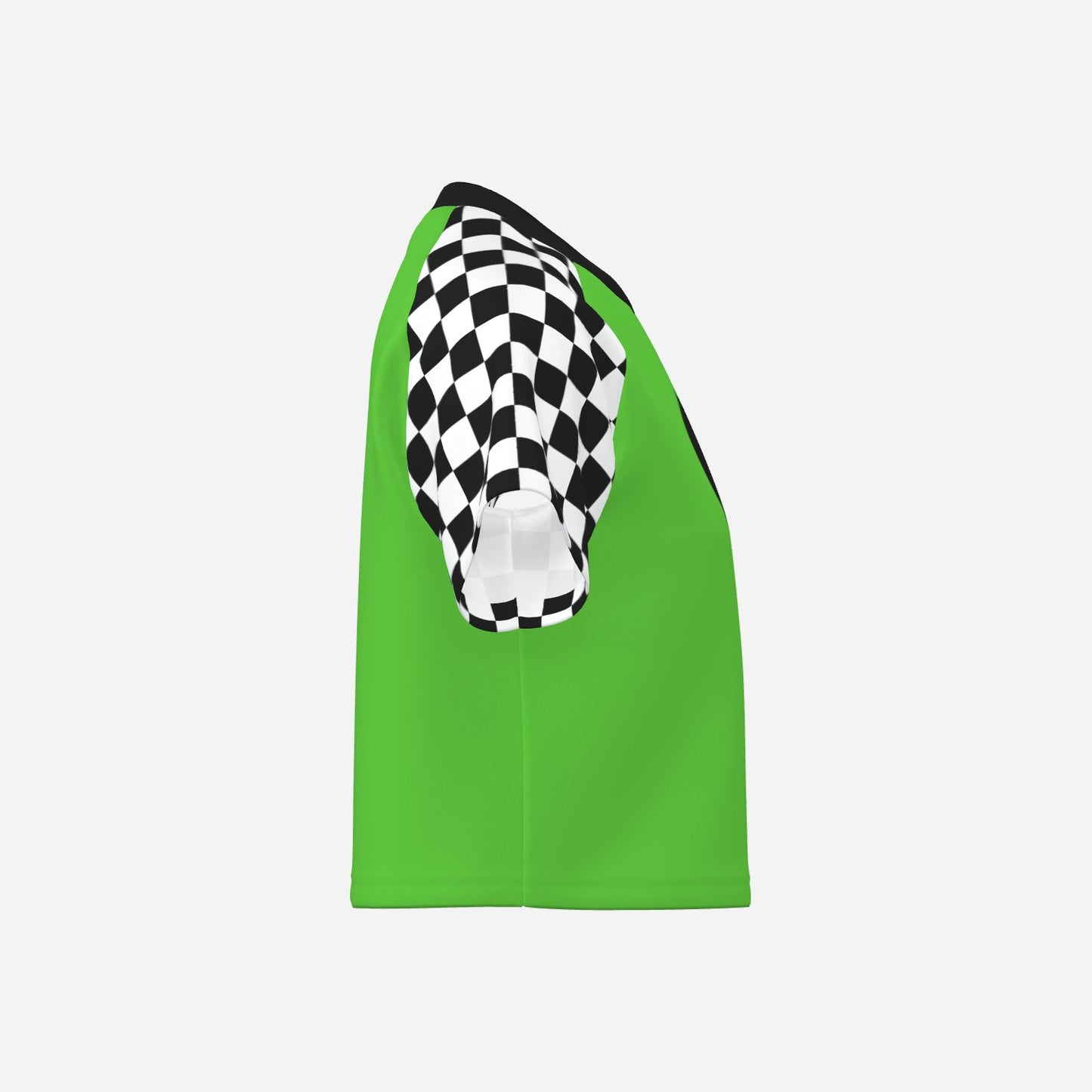 Boxy Crop Top Lime Green Check Scene Sweetheart Womens Cropped Tee Shirt