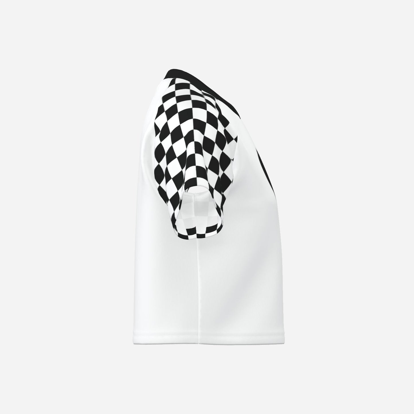 Boxy Crop Top Pierrot Black White Check Scene Sweetheart Womens Cropped Tee Shirt