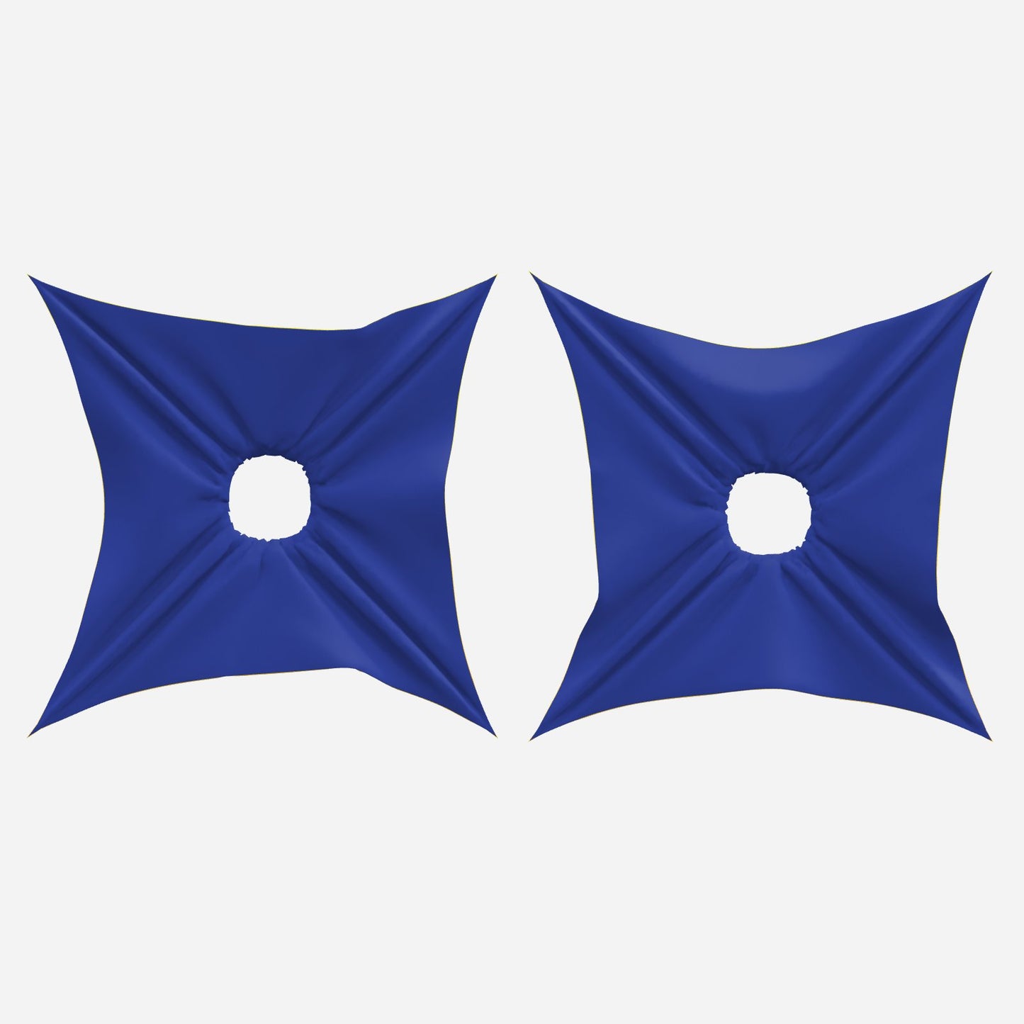 Jester Collar Cuffs Night Blue Ombre Golden Yellow Satin Pointy Cowl Neckpiece Set