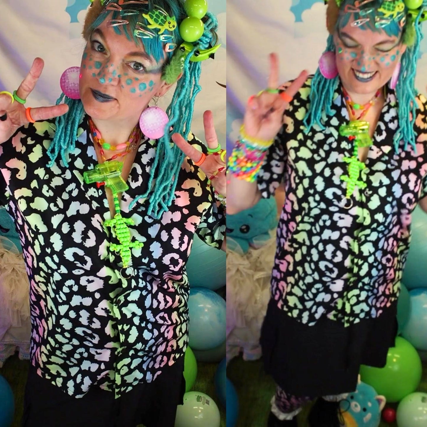 Rainbow Leopard Blouse
