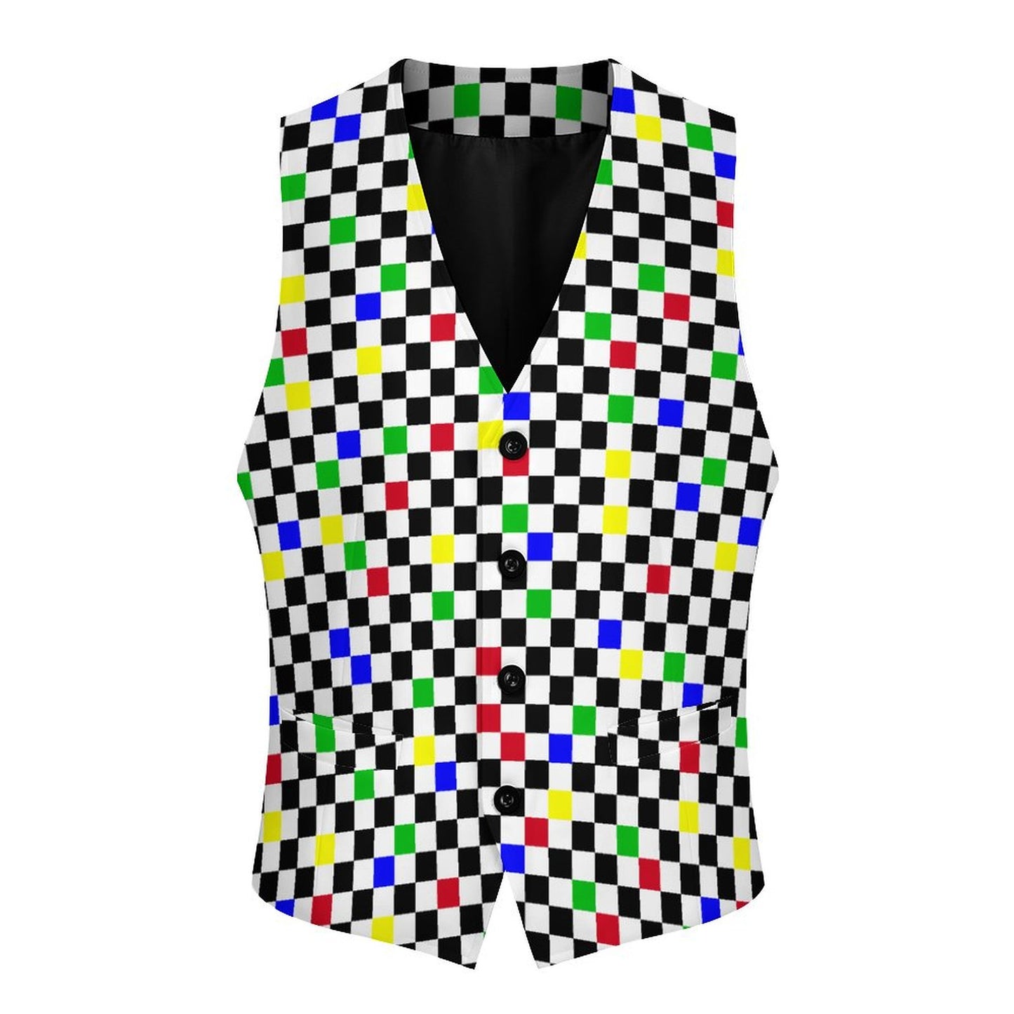 Froggy Checker Fancy Men's Clown Vest