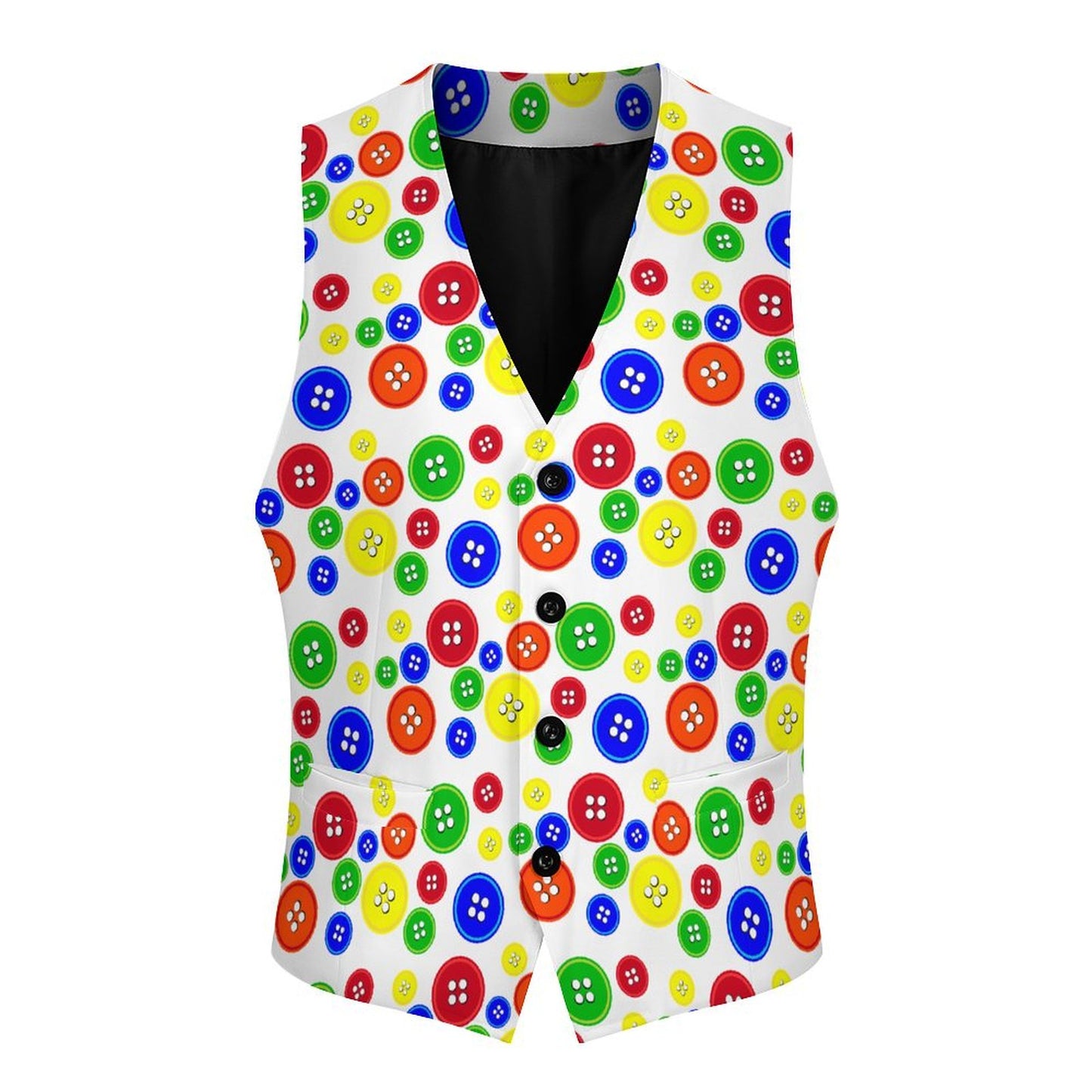 Big Ol Buttons Mens Fancy Clown Vest