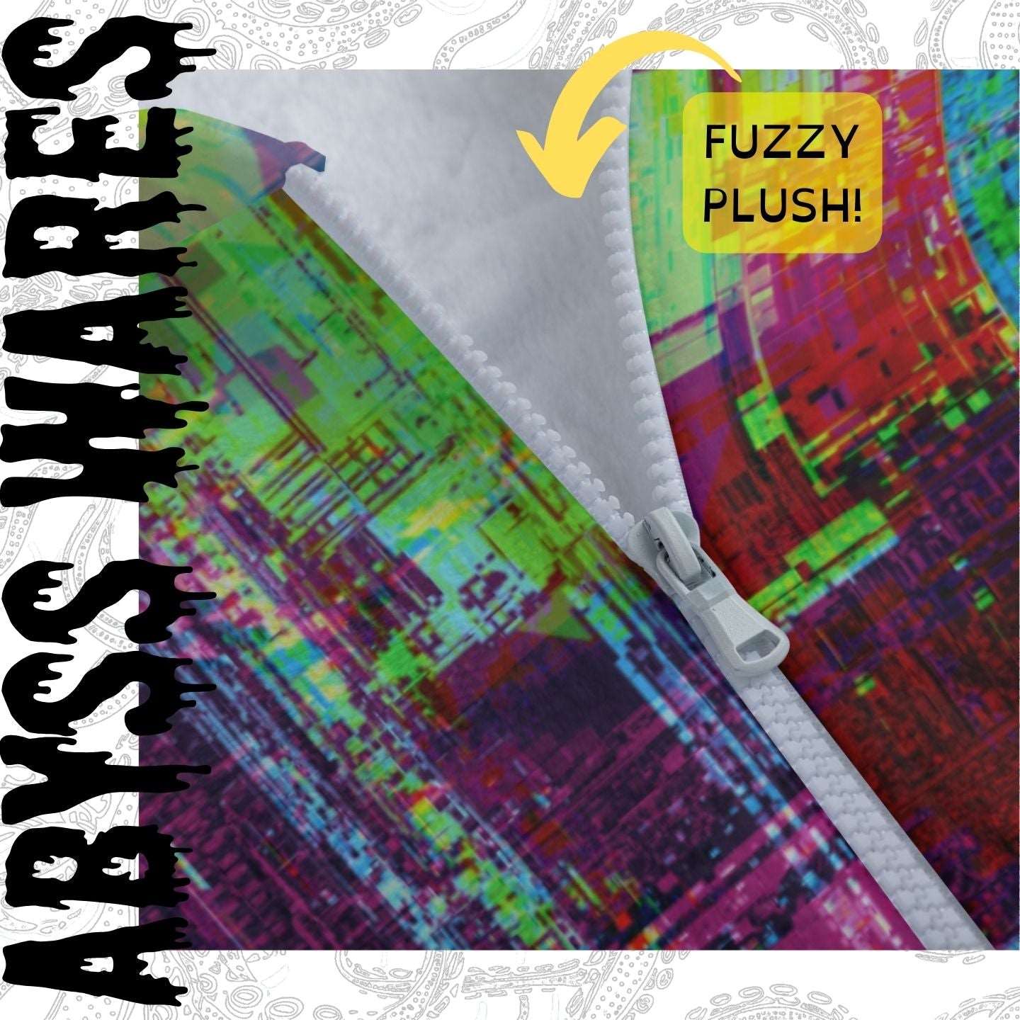 Glitchscape Bunny Hoodie | Super Soft Plush