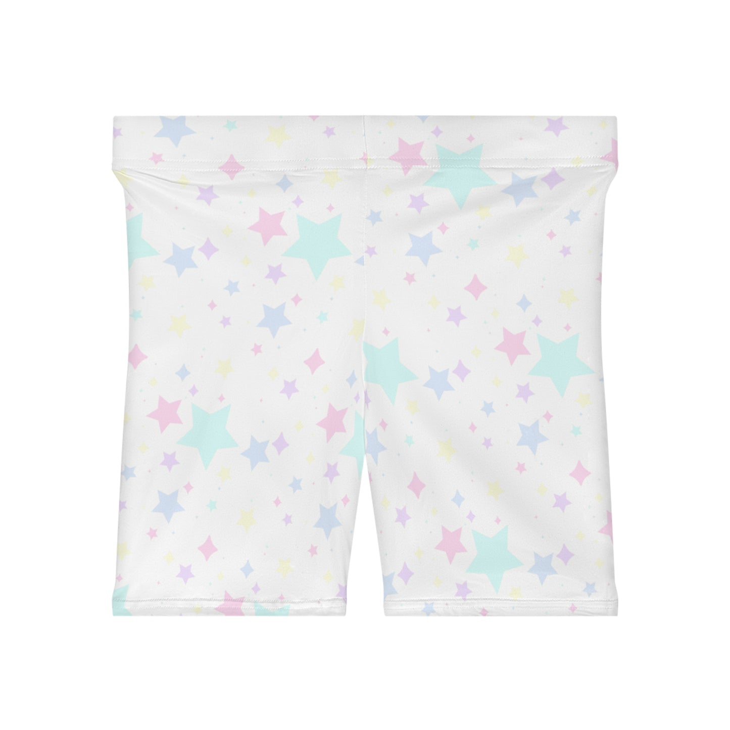 Pastel Kawaii Stars Womens Bike Shorts