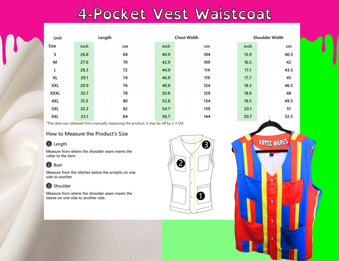 Toybox Polkadots 4-Pocket Clown Suit Vest