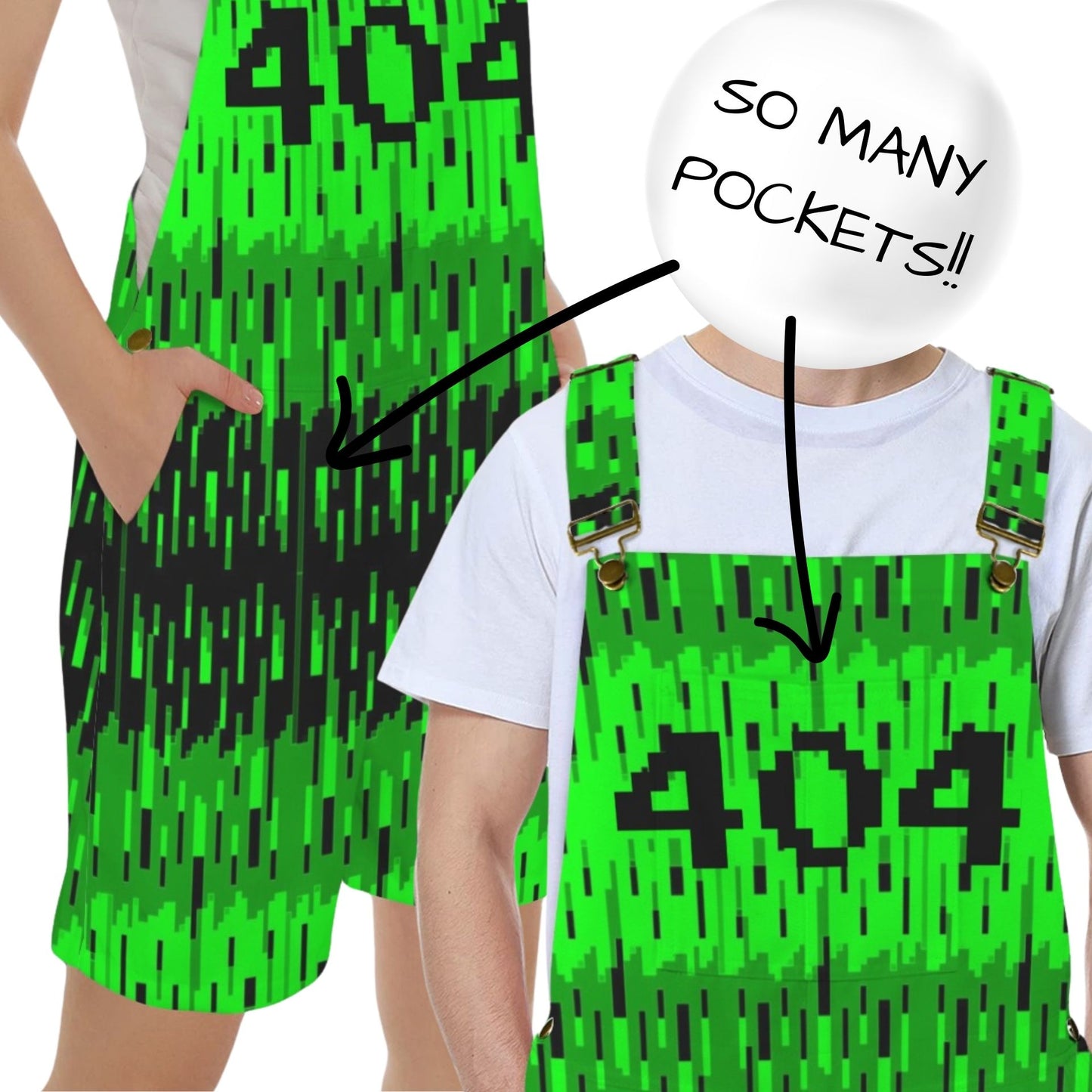 404 Cyberpunk Shortie Overalls