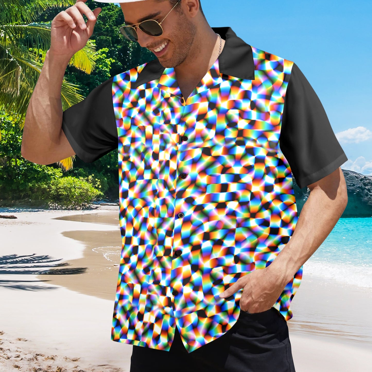 Checker Hacker Guys' Button Up
