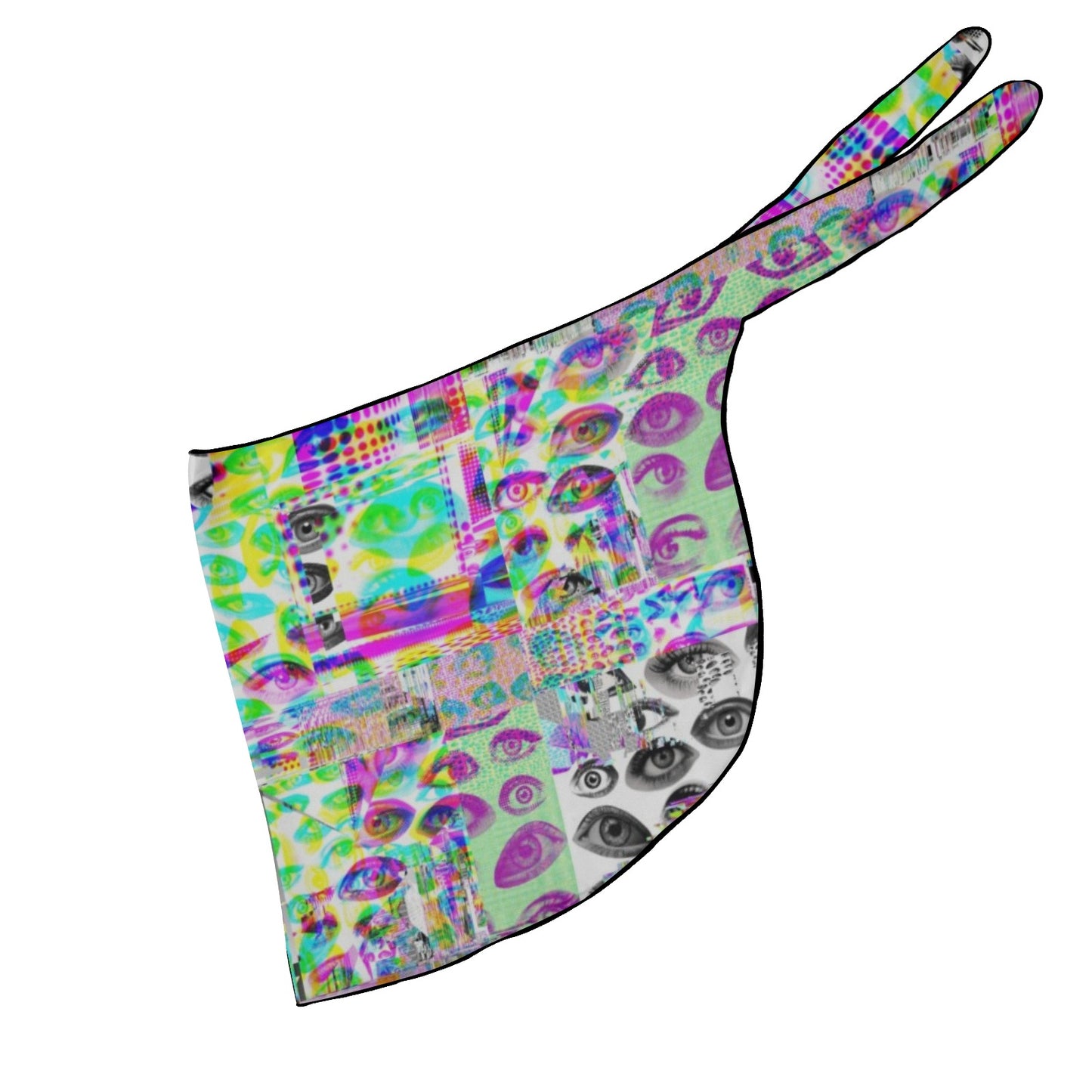 Eyes Glitch Beach Sarong Wrap