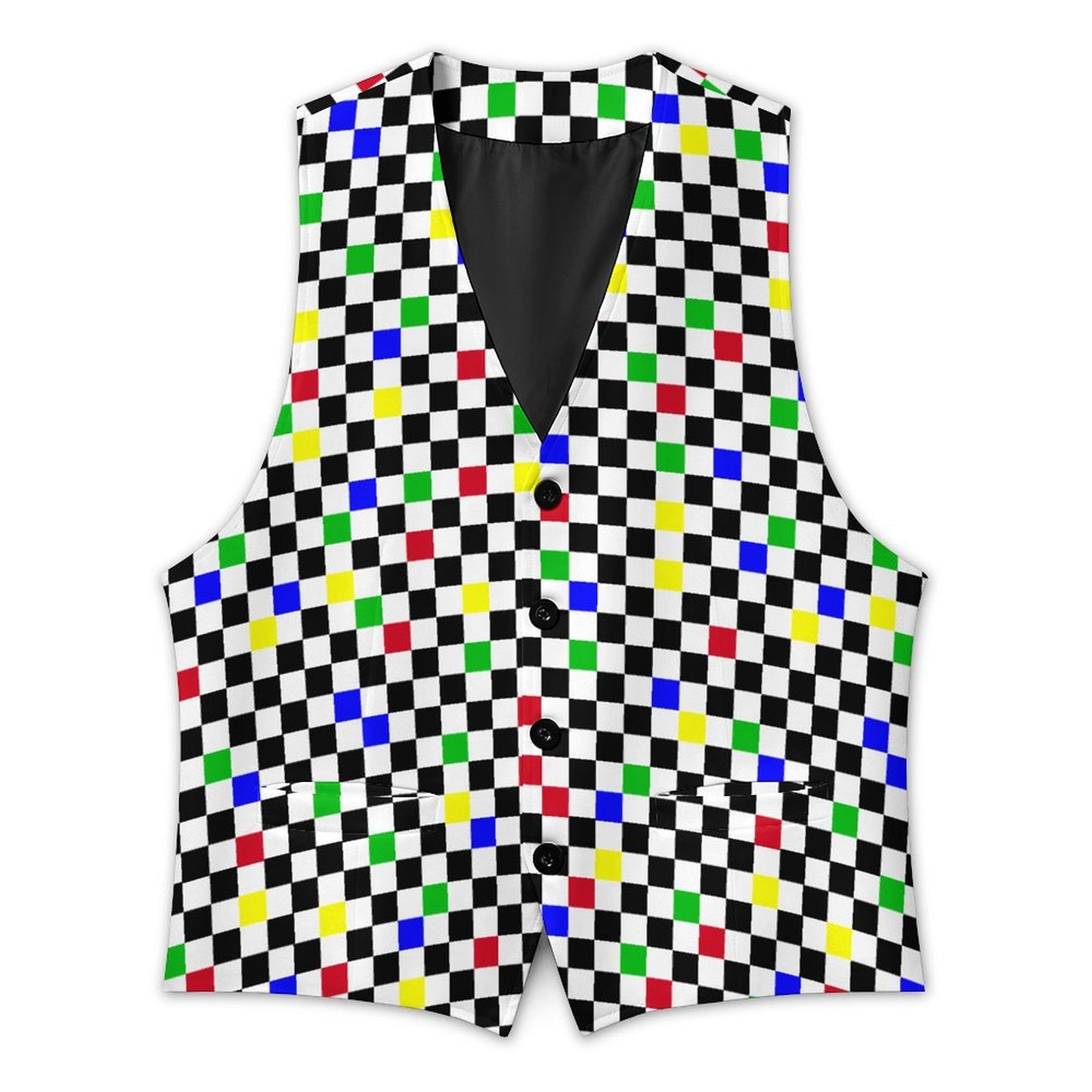 Froggy Checker Fancy Men's Clown Vest