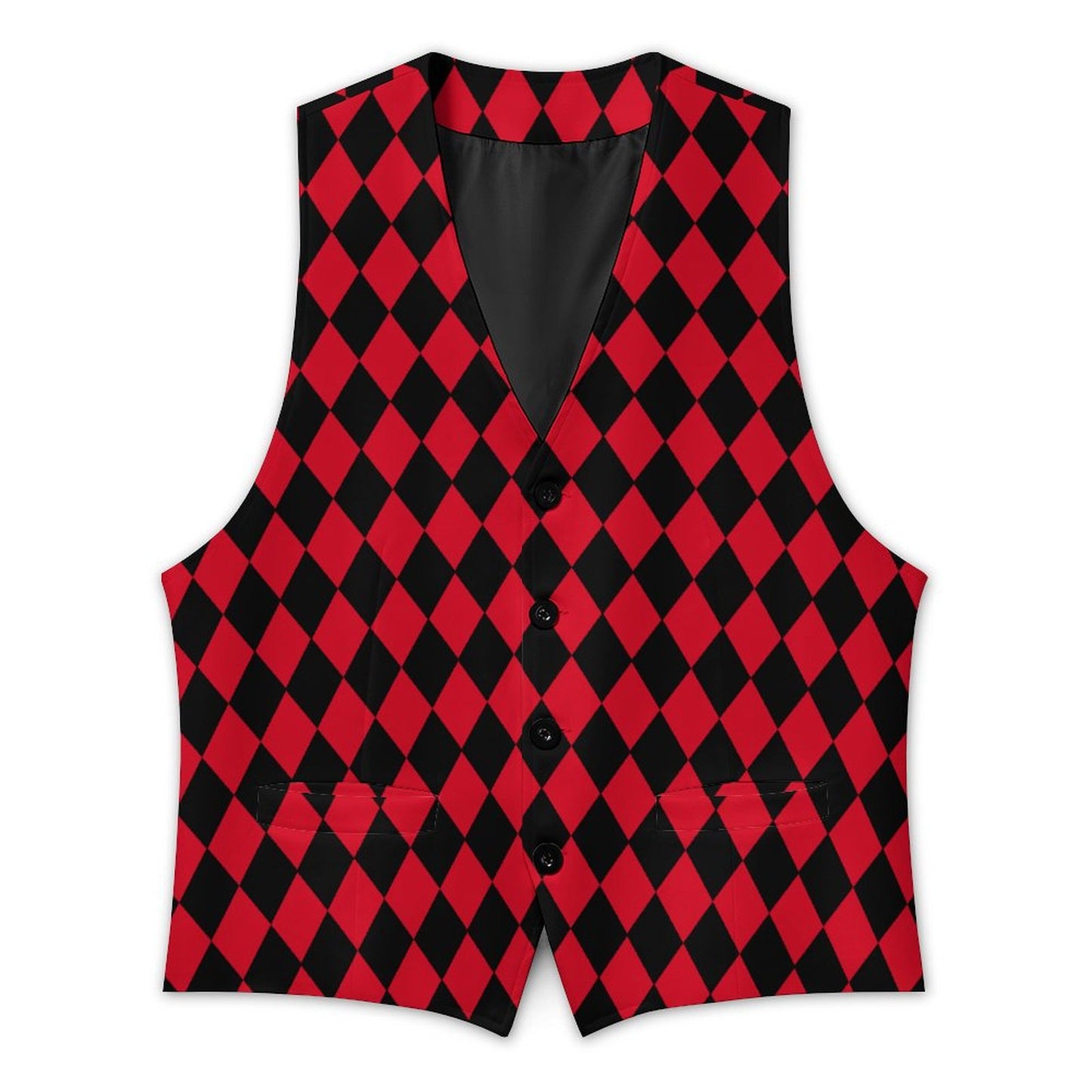 Red Harlequin Mens Jester Vest
