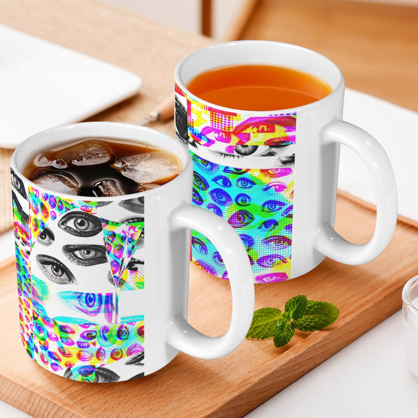 Eyes Glitch 咖啡杯，两件套