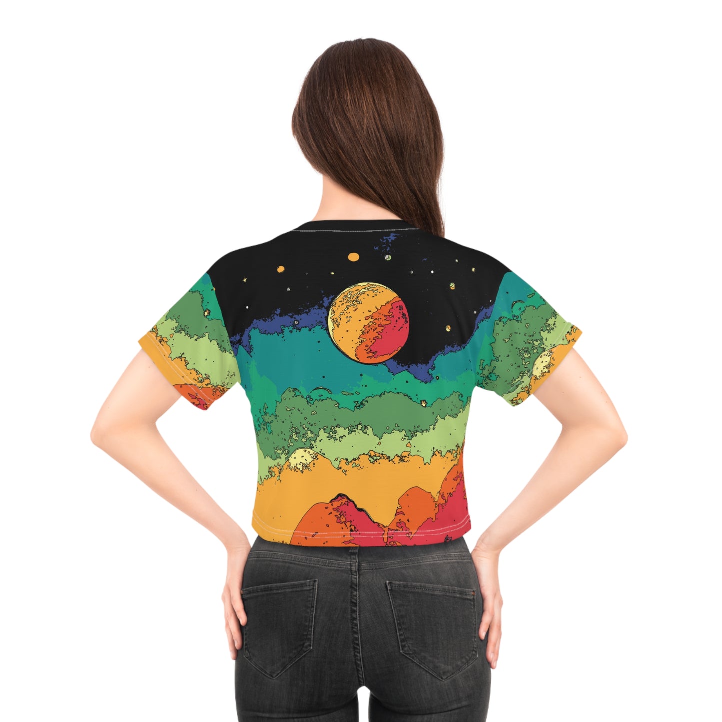 Scifi Lofi Scene Crop Top