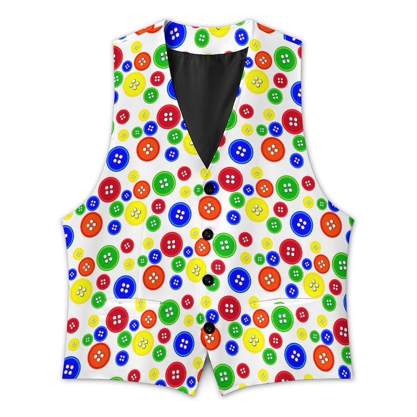 Big Ol Buttons Mens Fancy Clown Vest