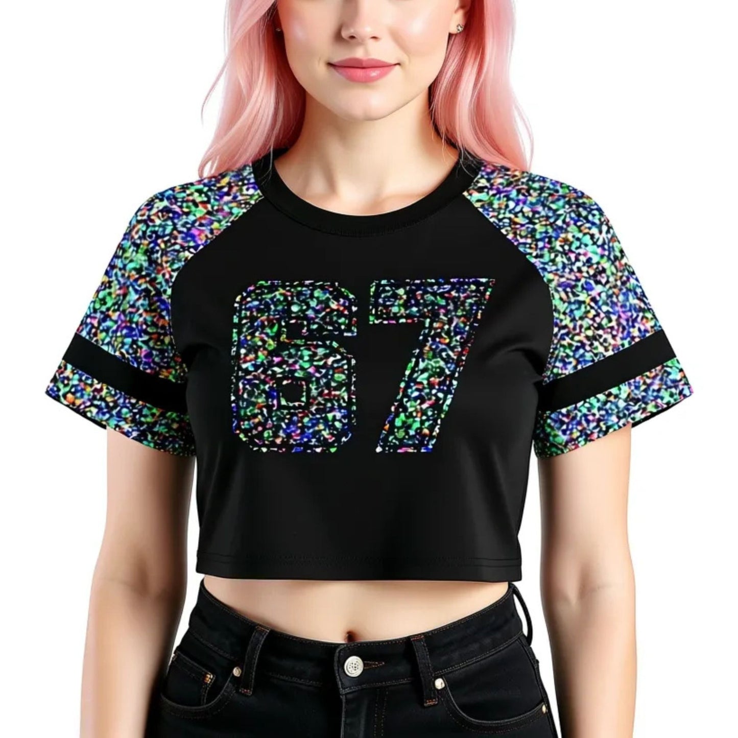 67 Brainrot Crop Top