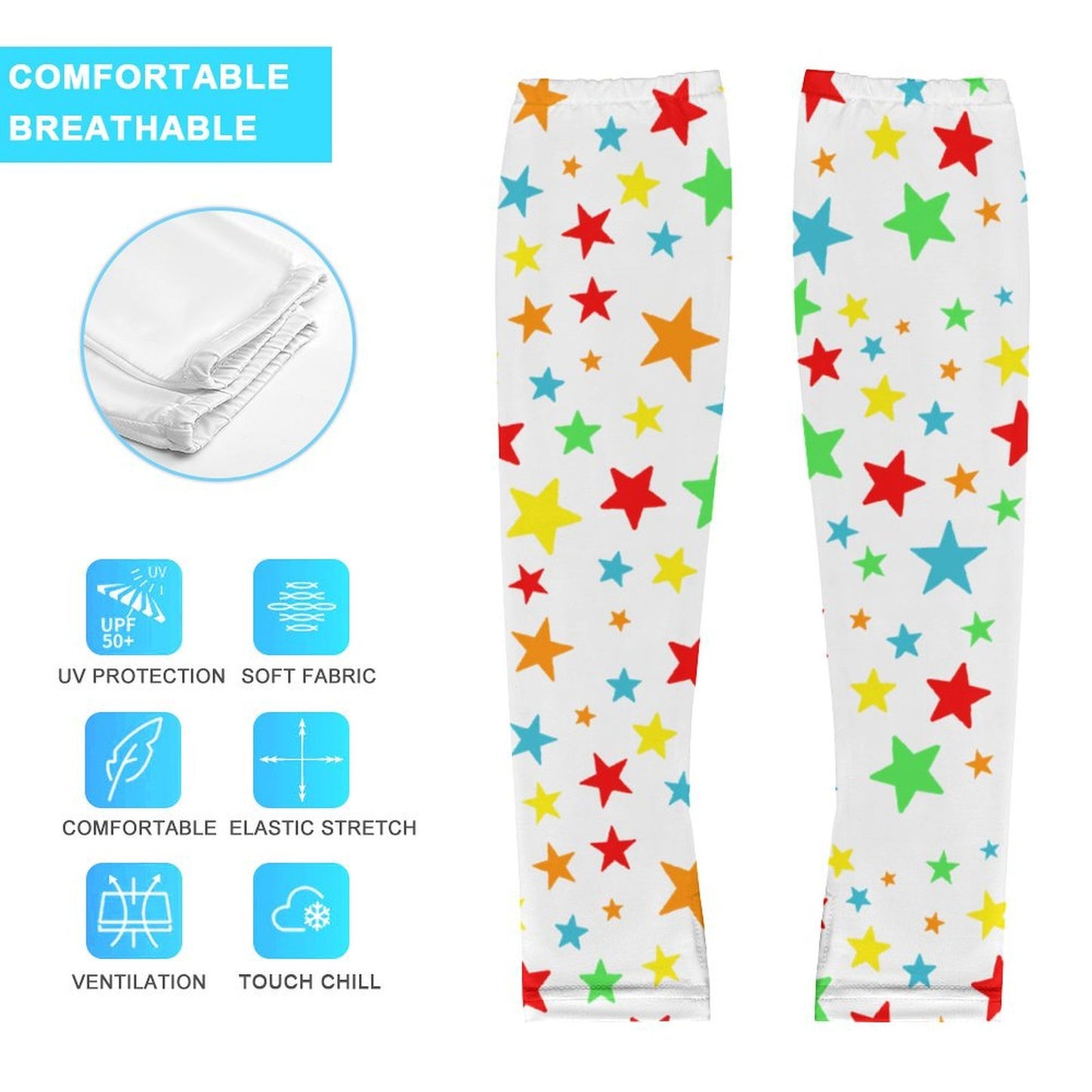 Party Poobah Stars Long Fingerless Gloves Arm Sleeves