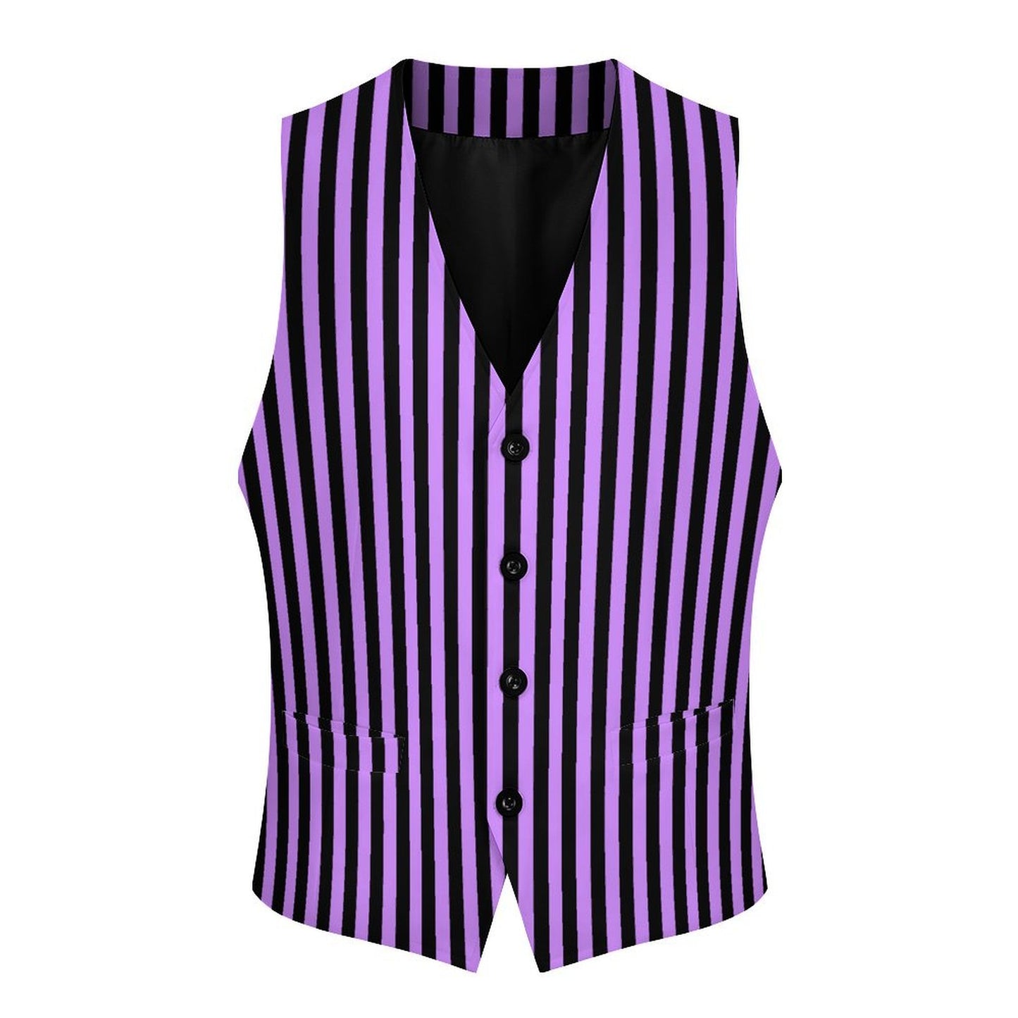 Amethystfarbene Zirkusstreifen-Weste, elegantes Design
