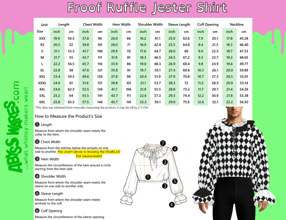 Froof Shirt Just White Ruffle Collar Poet Puffy Poet Sleeve Jester Clown Dance Top