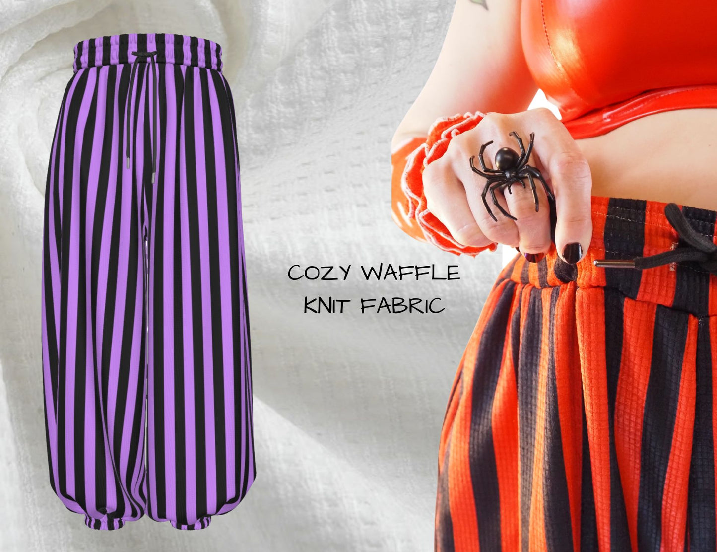 Amethyst Circus Stripe Baggy Clown Pants