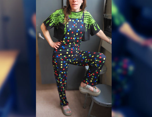 Arcade Pixels Kidcore Overalls