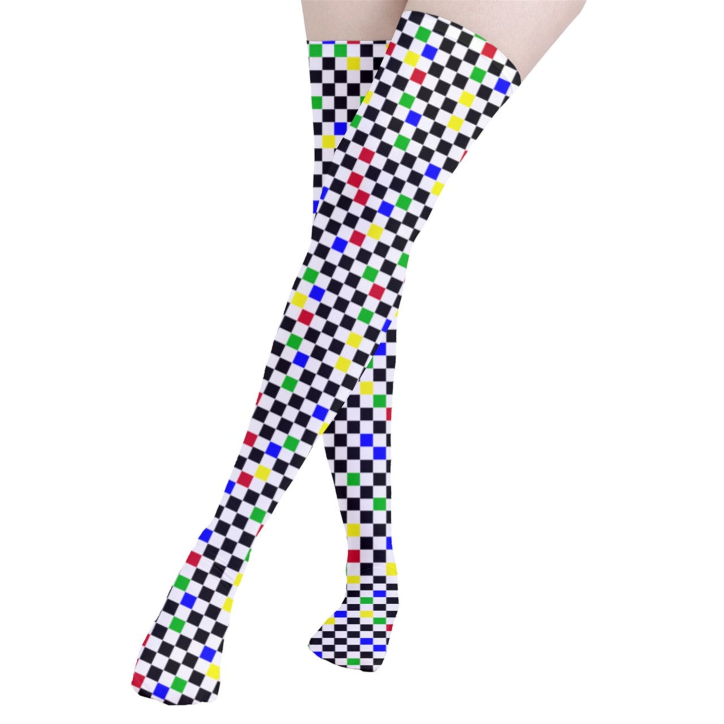 Arcade Checkers Thigh Highs at Abysswares.com