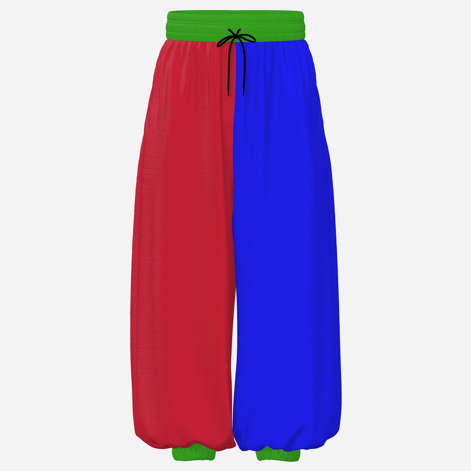 Baggy Pantaloons Blockparti Red Blue Green Balloon Clown Pants