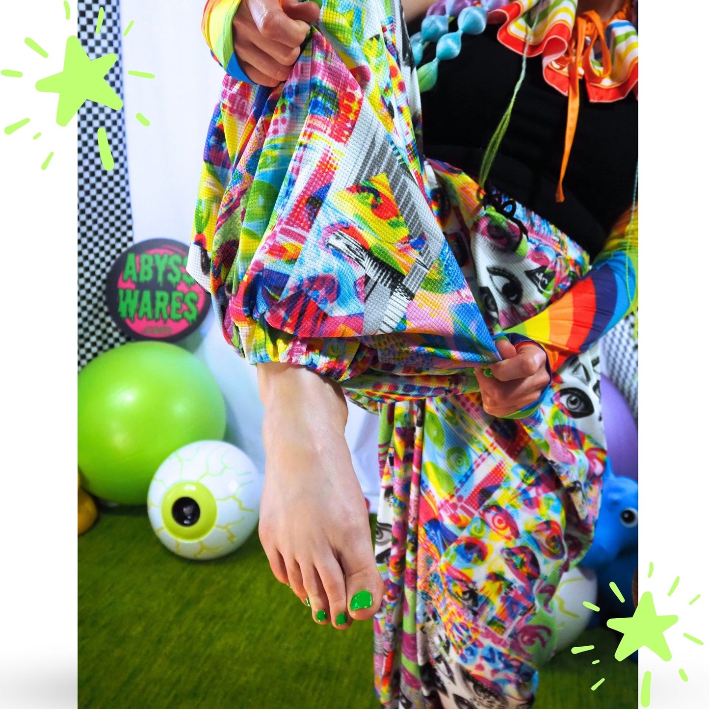 Baggy Pantaloons Eyes Glitch Weirdcore Clown Pants